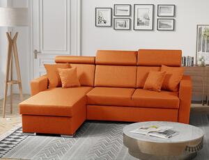 Sedací souprava SLIM Lux | 215x164 | rozkládací + úložný prostor | 10 oranžová | LEVÁ i PRAVÁ