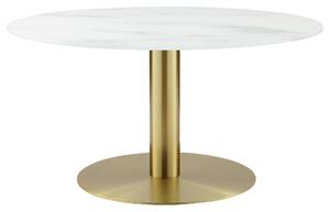 KONFERENČNÍ STOLEK, bílá, barvy zlata, kov, sklo, 80/80/45 cm Ambia Home - Konferenční stolky, Online Only