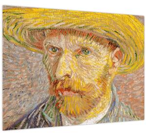 Obraz - Vincent van Gogh, Self-Portrait with a Straw Hat (The Potato Peeler), reprodukce (70x50 cm)