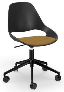 Houe Denmark - Židle FALK s čalouněným sedákem na kolečkách