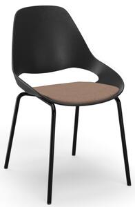 Houe Denmark - Židle FALK s čalouněným sedákem a kovovou podnoží