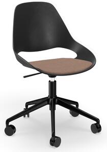 Houe Denmark - Židle FALK s čalouněným sedákem na kolečkách