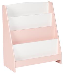 Knihovna se 4 policemi LILOET 70 cm Pastelově růžová