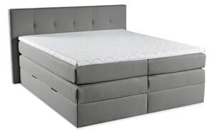 Kontinentální boxspring postel AMBER, 200x180, šedá (barell 83)