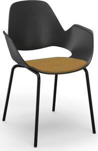 Houe Denmark - Židle FALK s čtyřnohou podnoží a čalouněným sedákem