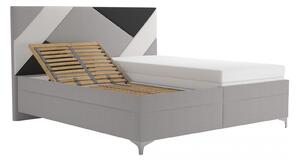 Manželská postel Astrid 180x200 šedá, bez matrace - BLANAŘ