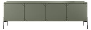 TV stolek Sonatia 200 cm s ukrytou zásuvkou - olivová