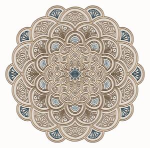 Conceptum Hypnose Kusový koberec Aln600156Kr, Krémová Rozměr koberce: 100 cm KRUH