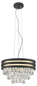 Zuma Line P0525-04A-P7D7 - Křišťálový lustr na lanku NAICA 4xE14/40W/230V černá
