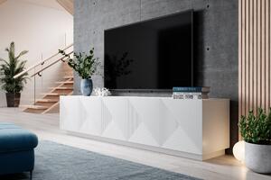 TV stolek Asha 200 cm - bílý mat