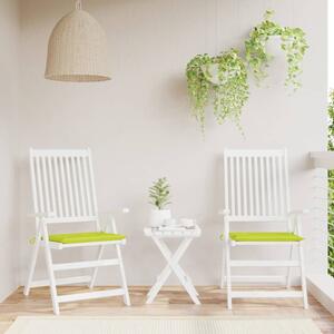 Podušky na zahradní židli 2 ks jasně zelené 40x40x3 cm oxford