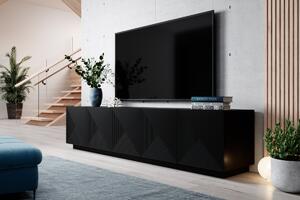 TV stolek Asha 200 cm - černý mat