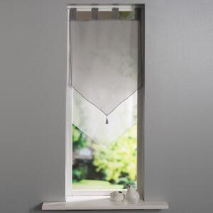 Blancheporte Dvojitá vitrážová záclonka do špičky šedá /bílá 45x90 cm