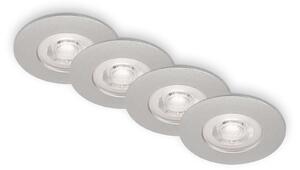 BRILO 7999-044 LED vestavná svítidla, pr.9 cm, 4x LED, 4,9 W, 480 lm, matný chrom - BRILONER