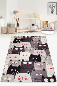 Conceptum Hypnose Kusový koberec Cats Gray Djt, Vícebarevná Rozměr koberce: 100 x 200 cm