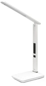 Stolní lampa IMMAX Kingfisher White s displejem, bílá 08934L