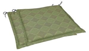 GO-DE Textil Sada zahradních podsedáků Raute (zelená, polštářek, 5 cm, 2 kusy) (100316825024)