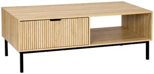 KONFERENČNÍ STOLEK, přírodní barvy, černá, kov, kompozitní dřevo, 110/40/50 cm MID.YOU, Online Only