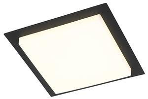 Moderní stropní svítidlo černé čtvercové vč. LED IP44 - Lys