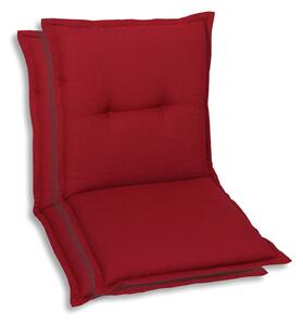 GO-DE Textil Sada zahradních podsedáků Uni (třešňová červená, nízká opěrka, 2 kusy) (100316826051)