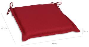 GO-DE Textil Sada zahradních podsedáků Uni (třešňová červená, polštářek, 5 cm, 2 kusy) (100316826056)
