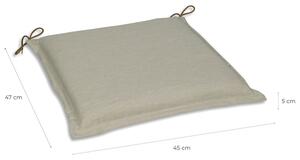 GO-DE Textil Sada zahradních podsedáků Uni (béžová, polštářek, 5 cm, 2 kusy) (100316826064)