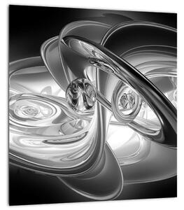 Obraz moderní šedé abstrakce (30x30 cm)