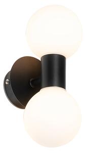 Moderní nástěnná lampa černá IP44 2-světlo - Cederic