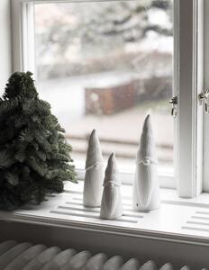 Dům Vánoc Keramický Santa bílý matný 19 cm