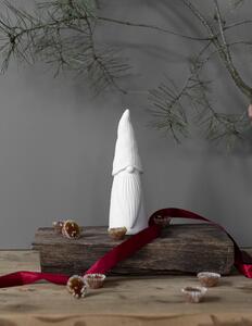 Dům Vánoc Keramický Santa bílý matný 19 cm