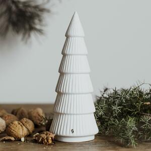 Dům Vánoc Keramický vánoční stromeček bílý matný 22 cm