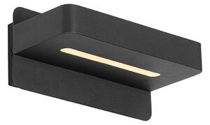 Moderní nástěnné svítidlo černé vč. LED s USB a vypínačem - Ted