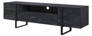 TV stolek Verica 200 cm s výklenkem - charcoal / černé nožky