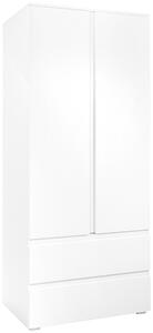 ŠATNÍ SKŘÍŇ S OTOČNÝMI DVEŘMI, bílá, 80/191/55 cm MID.YOU, Online Only