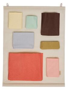 Béžový látkový závěsný organizér 60x2x80 cm Saga – OYOY Mini