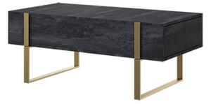 Konferenční stolek Verica - charcoal / zlaté nožky