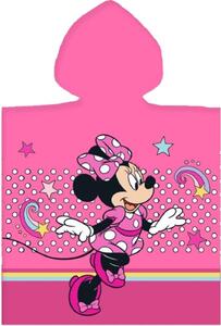 Dětské / dívčí plážové pončo - osuška s kapucí Minnie Mouse - Disney - 100% bavlna - 50 x 110 cm