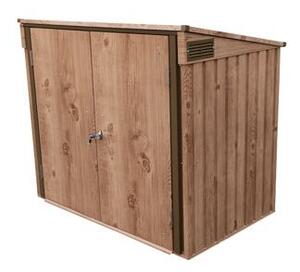 Úložný box na popelnice 154,2 x 96 cm x 130,5 cm - imitace dřeva DURAMAX 74045
