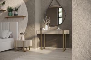 Toaletní/konzolový stolek Verica 120 cm - dub piškotový / zlaté nožky
