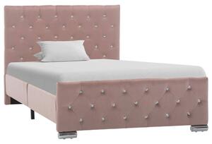 Rám postele růžový samet 100 x 200 cm
