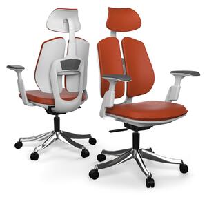 Ergonomická kancelářská židle Liftor Active, oranžová (pravá kůže)