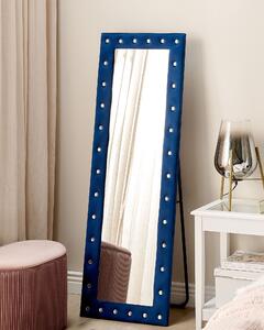 Sametové stojací zrcadlo 50 x 150 cm modré ANSOUIS