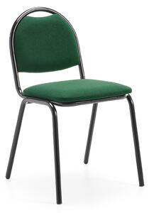 AJ Produkty Židle WARREN, textilní potah, zelená, černá