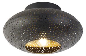 Chytré stropní svítidlo černé se zlatem 25 cm vč. Wifi P45 - Radiance