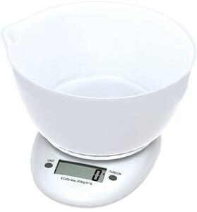 Omega Digitální kuchyňská váha bílá s mísou (OBSKWB) 3kg 5907595431477