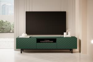 TV stolek Scalia II 190 cm s výklenkem - labrador mat / černý podstavec