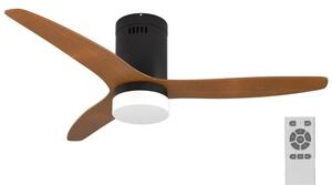 IMMAX NEO LITE VENTO SMART stropní svítidlo s ventilátorem 18W TUYA Wi-Fi hnědo-černé 07142-B