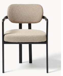 Bouclé židle s područkami Adrien