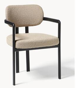 Bouclé židle s područkami Adrien