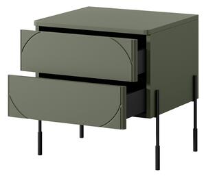 Noční stolek Sonatia 45 cm - olivová